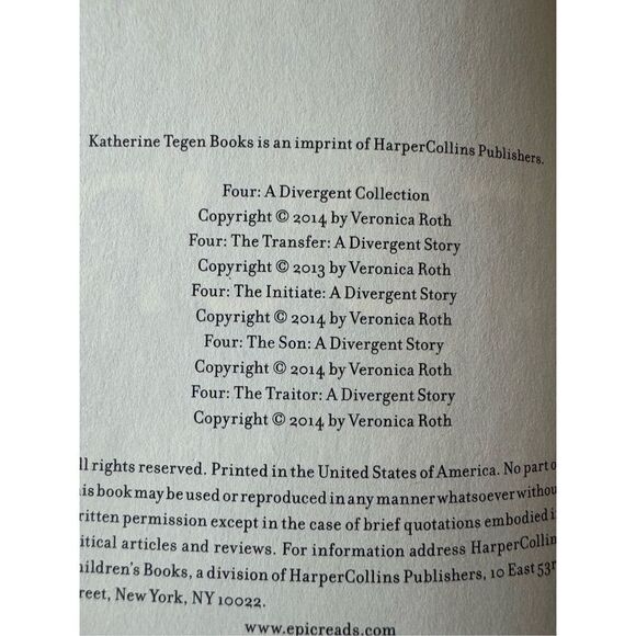 Four A Divergent Collection fiction adventure book 2014 - Picture 3 of 5